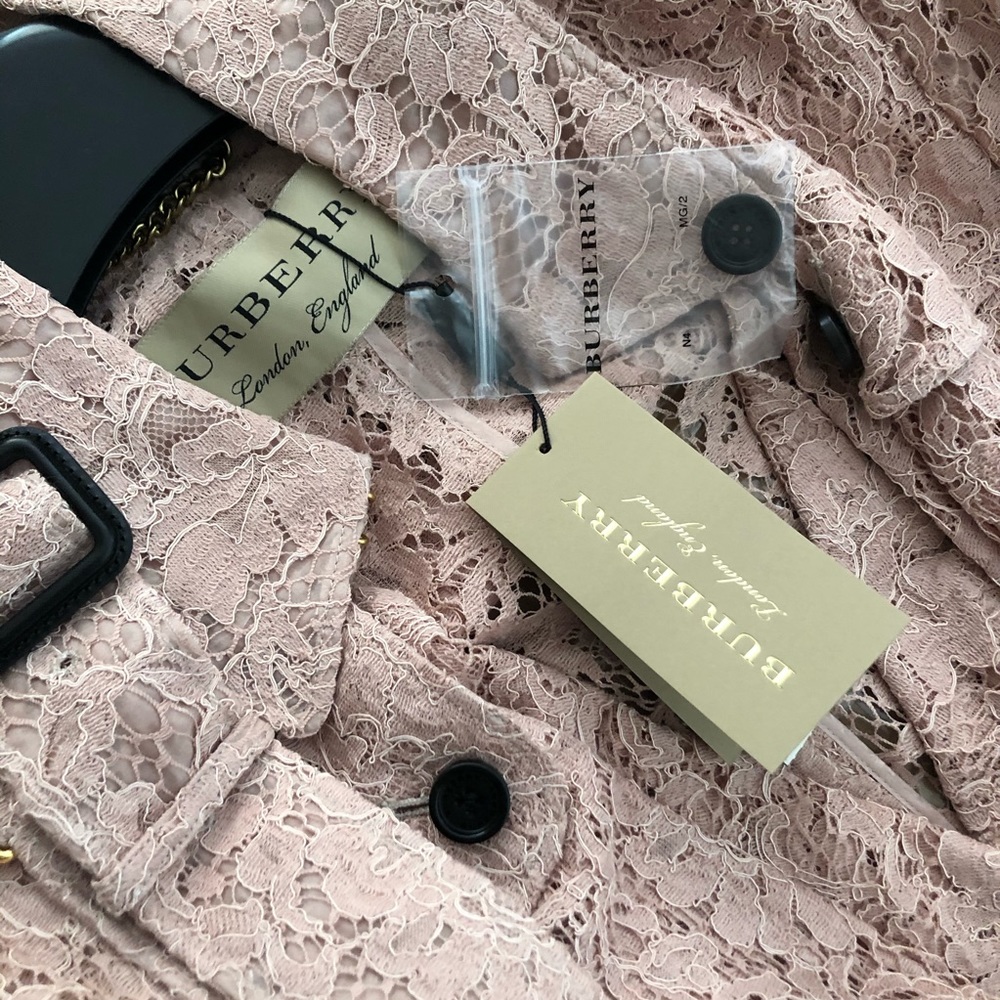 Burberry Blush Grace Hill Floral Lace Trench Coat - Picture 5 of 8